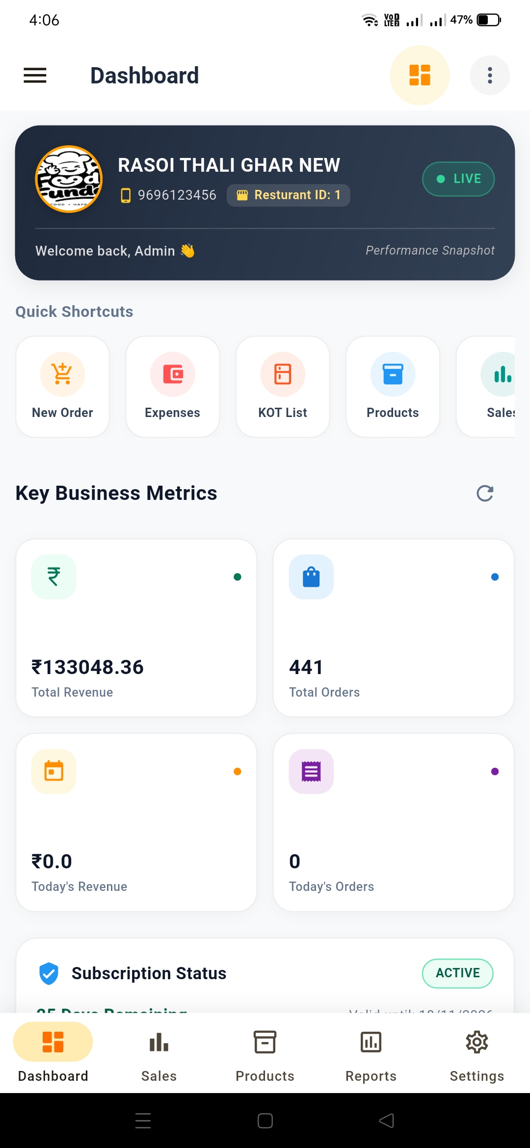 Saleox POS Real-Time Owner Dashboard & Sales Analytics